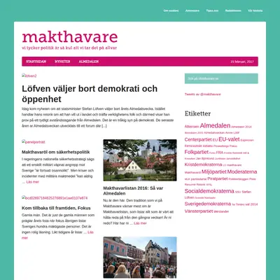 www.makthavare.se startsida 2017