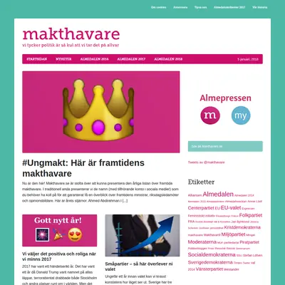 www.makthavare.se startsida 2018