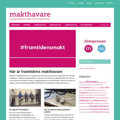 www.makthavare.se startsida 2019