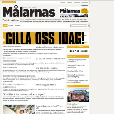 Målarnas Facktidning startsida 2015