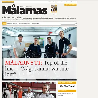 Målarnas Facktidning startsida 2016