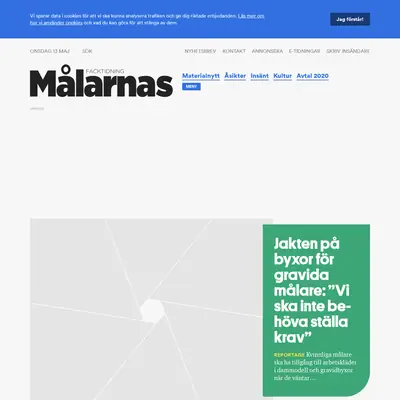 Målarnas Facktidning startsida 2020