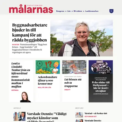 Målarnas Facktidning startsida 2024