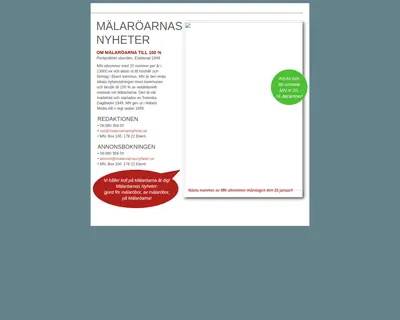 www.malaroarnasnyheter.se startsida 2014