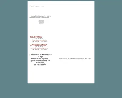 www.malaroarnasnyheter.se startsida 2015