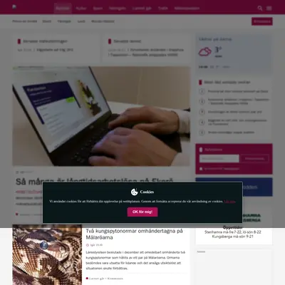 www.malaroarnasnyheter.se startsida 2026