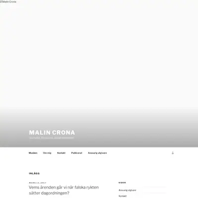 malincrona.se startsida 2019