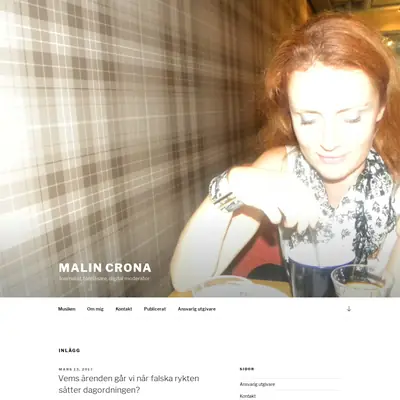 malincrona.se startsida 2020