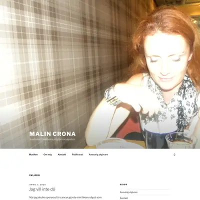 malincrona.se startsida 2021