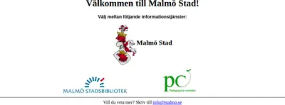 Malmo.com startsida 1996
