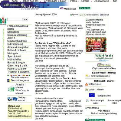 Malmo.com startsida 2008