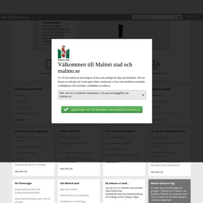 Malmo.com startsida 2020