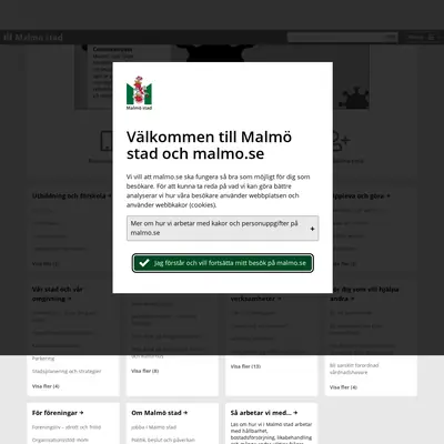Malmo.com startsida 2021