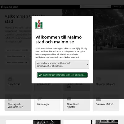 Malmo.com startsida 2022