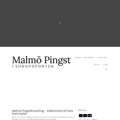 Europaporten Malmö Pingstförsamling startsida 2025