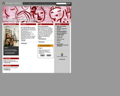 Tidningen Mänskliga Rättigheter startsida 2005
