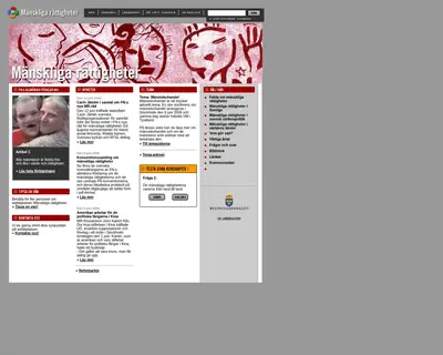 Tidningen Mänskliga Rättigheter startsida 2006