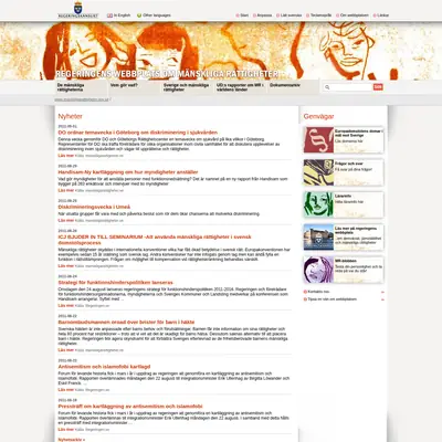 Tidningen Mänskliga Rättigheter startsida 2011