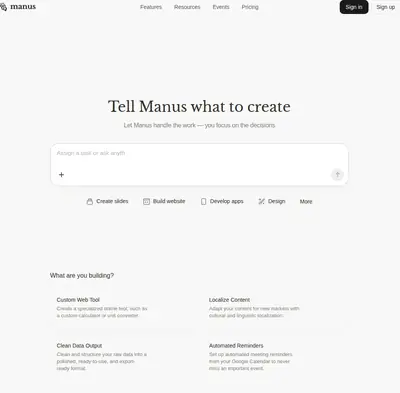 Manus startsida 2026