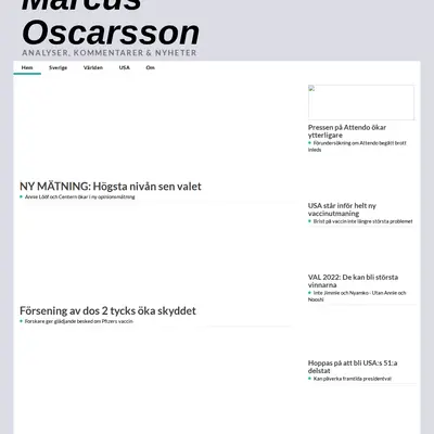 marcusoscarsson.se startsida 2021