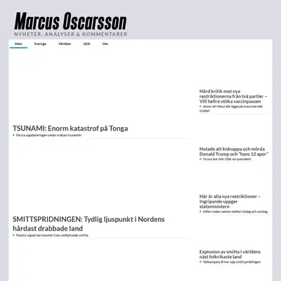 marcusoscarsson.se startsida 2022