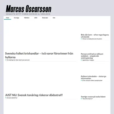 marcusoscarsson.se startsida 2024