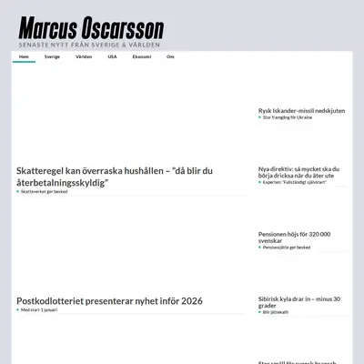 marcusoscarsson.se startsida 2026
