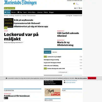 www.mariestadstidningen.se startsida 2016