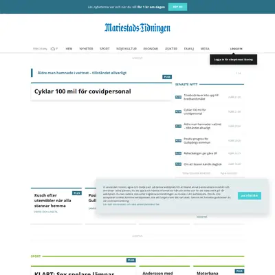 www.mariestadstidningen.se startsida 2021