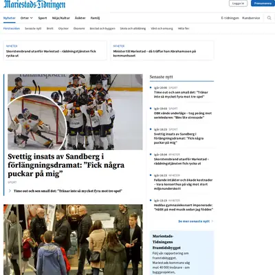 www.mariestadstidningen.se startsida 2024