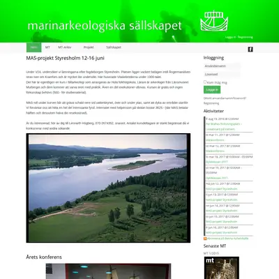 Marinarkeologisk Tidskrift startsida 2017