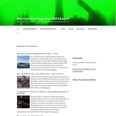 Marinarkeologisk Tidskrift startsida 2025