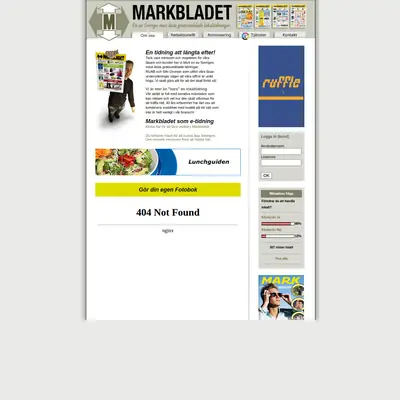 Markbladet startsida 2011