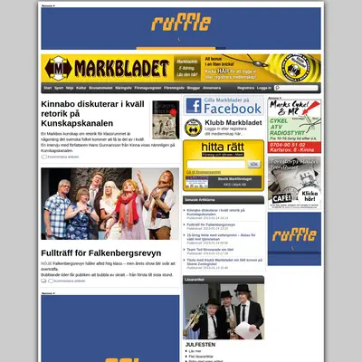 Markbladet startsida 2013