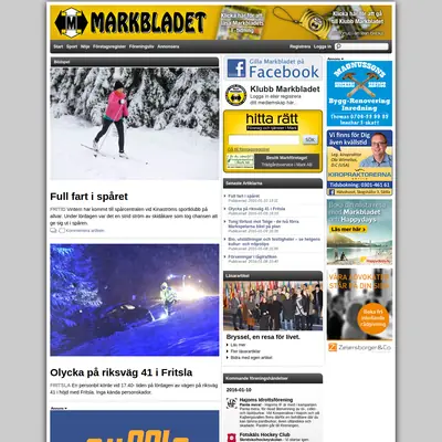 Markbladet startsida 2016