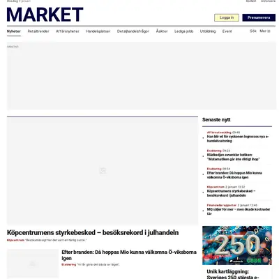 market.se startsida 2024