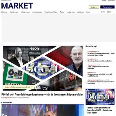 market.se startsida 2026