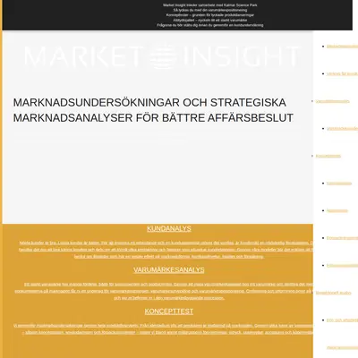 Market - Insights startsida 2020