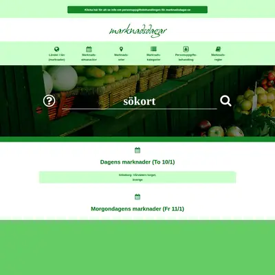 marknadsdagar.se startsida 2019