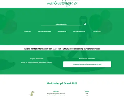 marknadsdagar.se startsida 2021