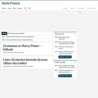 markposten.se startsida 2024
