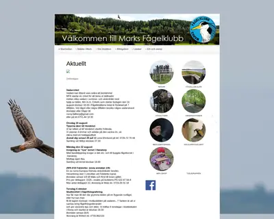 www.marksfagelklubb.se startsida 2017