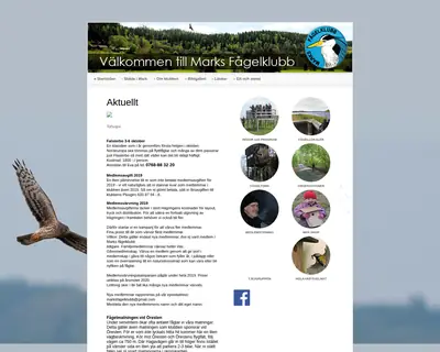 www.marksfagelklubb.se startsida 2019