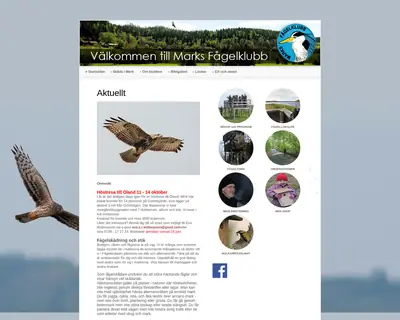 www.marksfagelklubb.se startsida 2022