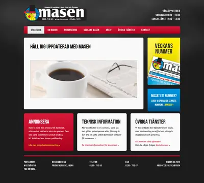Tidningen Masen startsida 2017