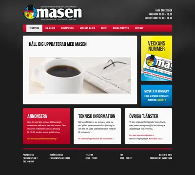 Tidningen Masen startsida 2018
