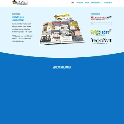Tidningen Masen startsida 2023