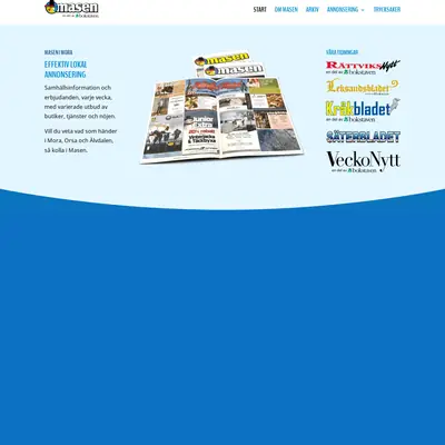 Tidningen Masen startsida 2025