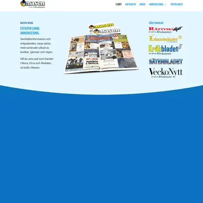 Tidningen Masen startsida 2026