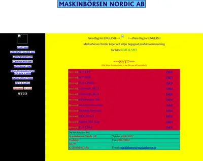 Maskinbörsen startsida 2002